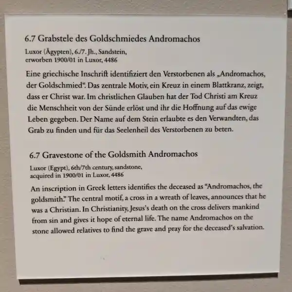 Gravestone of the Goldsmith Andromachos